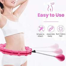 Smart Weighted Hula For Adults Weight Loss 47 Inch Waist 24 Detachable Links Fitness Hoop For Women And Beginners - Cadet Blue - View 4