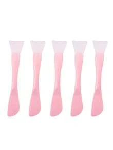 5pcs - Silicone Face Mask Brush With Scraper, 2-In-1 DIY Mud Mask Mixing Beauty Tool - Multicolor - View 11