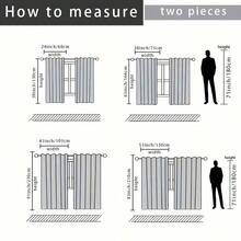 Open 2pcs High-Definition Digital Curtain Printing Simulation White Background Red And Black Roses Home Decoration Style Decoration Living Room Bedroom Rod Curtain Effect Style Bedroom Study Window - Multicolor - View 3