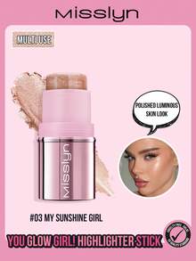 Misslyn Glow Bright! Highlighter, Easy To Apply, Lightweight Texture, Creamy Feel, Micro-Pearl, Layerable Coverage, Long-Lasting, Skin-Friendly Formula - #03 - View 1