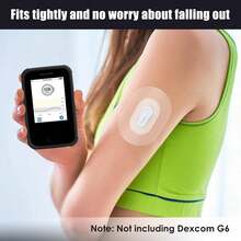 Dex Com G6 Receiver Case Silicone With 20PCS Transparent Patches - Dex Com G6 Sensor Shockproof Anti-Drop Protective Case By YOUSHARES - Black Case_Patch_20 - View 7