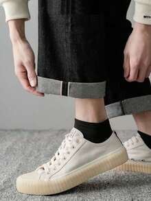 10 Pairs Women's Thin Casual Shallow Mouth Short Socks, Fashionable Summer Ankle Socks - White - View 5