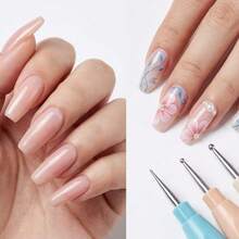 1pc Interlocking Dotting Nail Art Painting Brush, DIY Creative Design - Multicolor - View 5