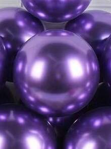 10pcs 40-Inch Purple 0-9 Number Balloons Set, Gold Crown Balloons, Metallic Silver & Purple Latex Balloons, Suitable For Birthday Party, Event Decoration - Multicolor - View 4