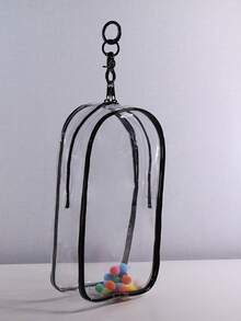 1pc Transparent Display Bag For Labubu, Single Piece 1 Transparent Display Bag, Suitable For Labubu, Square Blind Box Hanging Bag, With Waterproof And Dust-Proof Multi-Functional Characteristics, Very Suitable For Storing Dolls And Small Accessories - Multicolor - View 14