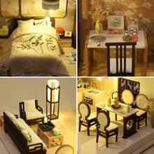 Miniature House Kit For Adults, Mini House Building Kit, DIY Kit For Adults, Wooden Dollhouse Kit For Birthdays And Christmas M033-B - A - View 2