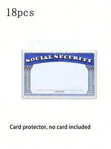 透明PVC防水医疗/社保卡保护套 - 透明乙烯基塑料卡套，适用于保险卡、社保卡、地铁卡、驾驶证或其他卡片，可用作卡套、钱包、名片夹、信用卡夹、身份证夹，男女通用 - 彩色 - 查看 20
