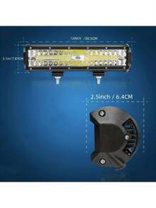 12-calowy trzyrzędowy pasek świetlny LED, lampa terenowa LED, DC12V-DC24V - Trzyrzędowy pasek świetlny LED - Zobacz 4
