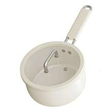 1pc Non-Stick Milk Pot, Suitable For Single Serving, Baby Food, Noodles, Steaming, Kitchen Cookware - White - View 8