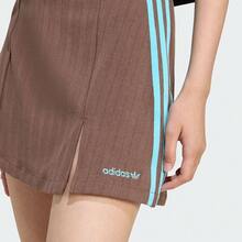 Adidas Originals 女士修身梭织休闲运动迷你裙 JX5305 - 棕色 - 查看 6