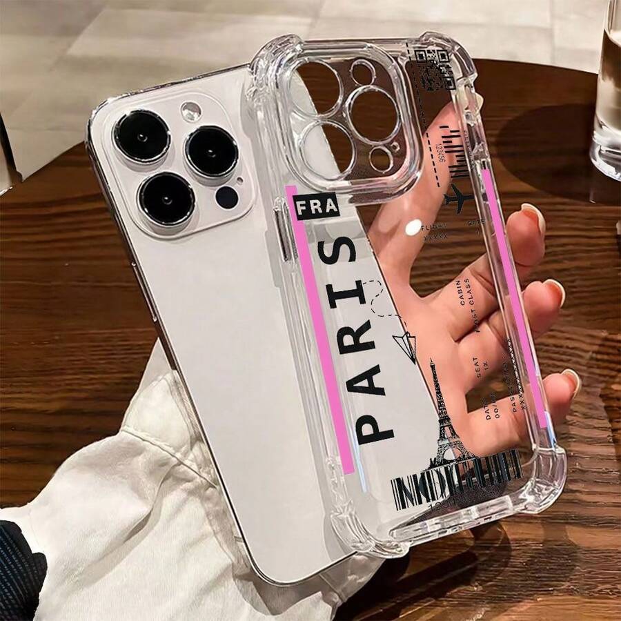 1 chiếc ốp lưng điện thoại TPU chống rơi, tối giản, thân thiện với da, hình máy bay, tương thích với iPhone 17, 11, 16 Pro Max, 16 Pro, 16, 15 Pro Max, 14 Pro Max / Galaxy S25 Series, A16 / Honor X6A, X7B, X8B / 13C, Note 13. Phiên bản quốc tế, không phải phiên bản nội địa. - Trong sáng - Xem 1