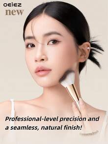 OEIEZ Large-Sized Contouring Brush, Makeup Brush For Creating Flawless Dimension & Sculpting, Use With Bronzer, Powder, Liquids & Creams, Face Neck Body Leg Tanning Makeup(Gold),Giveaways - Gold - View 7