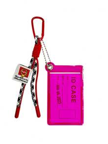1 pièce Porte-carte PVC transparent de couleur bonbon Y2K - Étui transparent pour pass de bus/repas/accès avec charm de suspension holographique, accessoire de sac en gelée, retour à l'école et streetwear 2025 pour femmes, petit portefeuille, porte-monnaie, porte-cartes, portefeuille mignon, portefeuille vintage - Multicolore - Voir 15