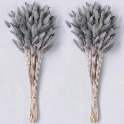61/121/181/241pcs Natural Dried Flowers Decor, Dried Bunny Tails, Dried Pampa Grass, Suitable For Home Decor, Wedding Decor, Party Decor, DIY Crafts, Photography Props, Theme Decor, Approx. 45cm Long