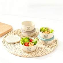 2/6 Pcs Cute Cartoon Pattern Plastic Sauce Cup With Lid, Portable Sealed Seasoning Dish, Condiment Container, Salad Tomato Mustard Sauce Storage Container, Reusable Sauce Dish, Suitable For Student And Adult Use In Home, School, Dorm, Office, Outdoor Camping, Picnic,Travel - Multicolor - View 9
