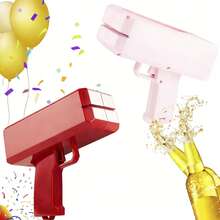 Pistola de spray para fiesta de festival, juguete interactivo, accesorio para ambientación, pistola de spray interactiva que se puede reutilizar y guardar cosas dentro, el juguete perfecto para fiestas, bodas y eventos - 1 pieza - Ver 1