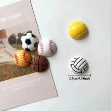 3/6pcs Sports Ball Fridge Magnets, Photo/Information Holder Magnets For Kitchen, Office, Whiteboard, Storage Cabinet, Dishwasher, Home Decor, Teacher's Day Gift - Multicolor - View 4