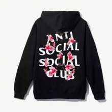 Fleece-Lined Hoodie,Hoodie  Kkoch, Anti Social  Club 420 Pothead Hoodie,  Lover Gifts Sweatshirts 1V8Q5 - Black - View 4