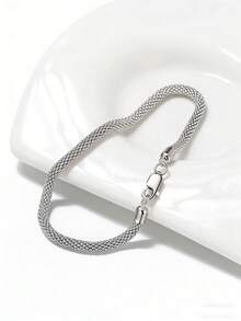 ORSA JEWELS 1 PC Genuine 925 Sterling Silver Popcorn Chain Bracelet Unique Women Hand Chain Gorgeous Jewelry For Birthday Party Christmas Gift - Silver - View 11