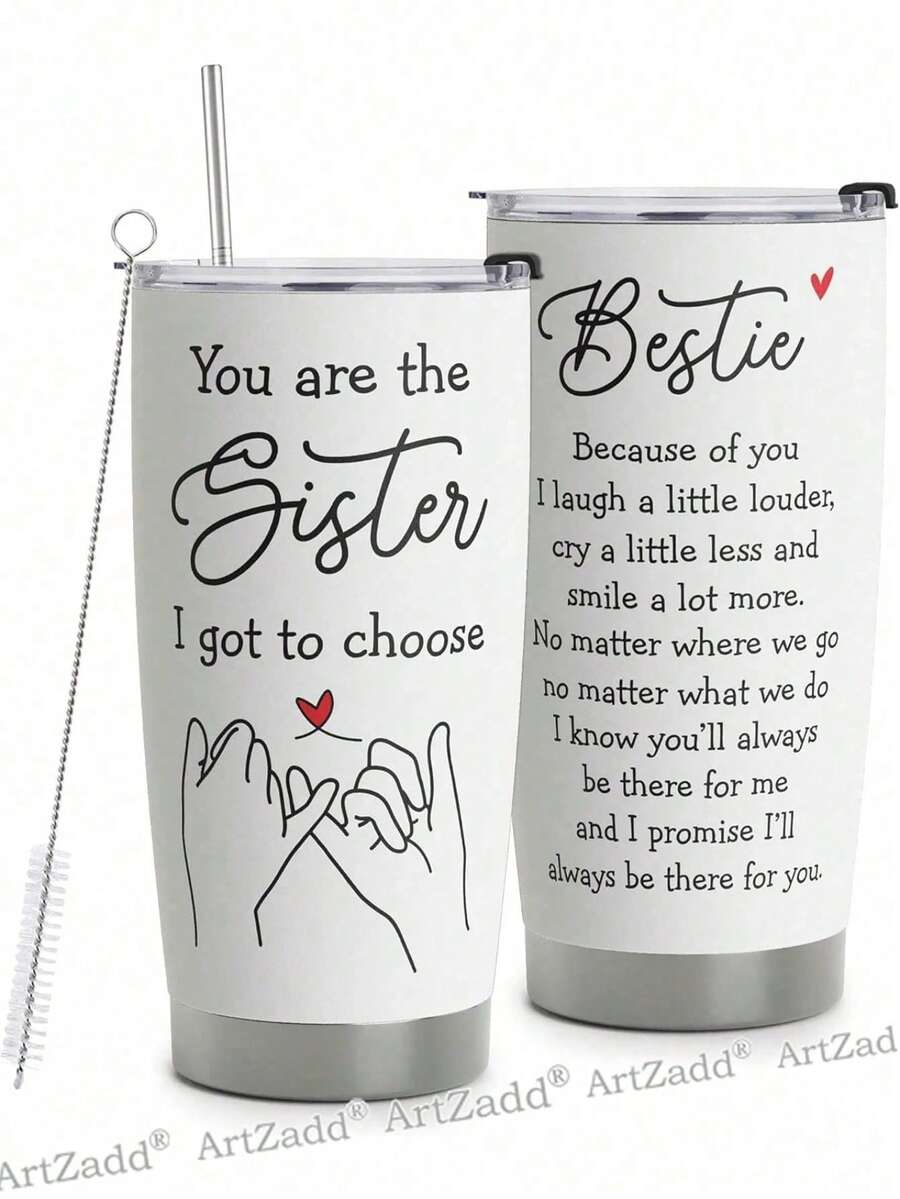 ⭐️1PC 20ozWater Bottle With Straw,Best Friend Gift, Bestie Gift, Bestie Birthday Christmas Gifts, 20 OZ Stainless Steel Insulated Tumbler Mug With Lid,Gift For Family And Friends For Back To School Season,Everyday Glasses, Good For Drinks, Kitchen Glasses, Juice Glasses, Simple Glasses, Cooler CupCoffee Cup Holder Friendly- With Handle And Straw, Stainless Steel Insulated Coffee Mug, Water Bottle With Straw, Travel Mug Leak Proof, Glass Cup With Lid And Straw, Cute Water Bottle, Reusable Coffee Cup, Shaker Bottle--Home Cafe-Water Bottle,Water Bottle For Women,Para Café Caliente,Coffee Cups - 彩色 - 查看 1