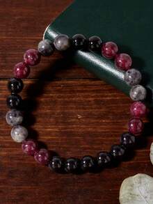 Pulsera de apoyo para la menopausia de mujer - Cuentas de cristal calmantes que ayudan a aliviar la irritabilidad, promover la relajación y restaurar el equilibrio hormonal - Uso diario de moda - Multicolor - Ver 2