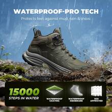 Men's Armadillo FieldLite PRO Waterproof Hiking Boots | Lightweight All-Day Comfort For Trekking, Camping & Climbing - Army Green - View 7