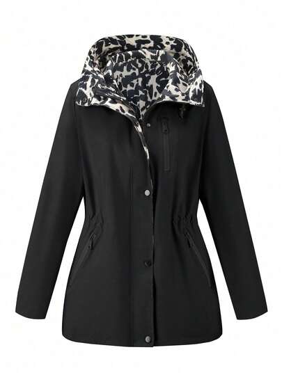 Cortavientos reversible Risissida para mujer con bolsillos - Prenda exterior de moda y cómoda para los trayectos de primavera y otoño