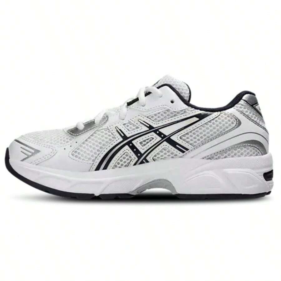 ASICS Gel 1130 Abrasion Resistant Rebound Breathable Support Low Top Kids' Running Shoes Black Silver Teenagers 1204A169-001 | Cushioned Performance, Lightweight Comfort - 白色 - 查看 1