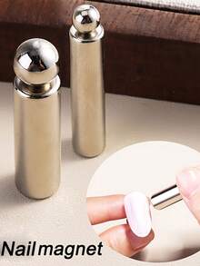 5mm Round Magnetic Beads, Ice Flower & Water Wave Pattern Nail Art Magnets, Detachable Strong Cylinder Magnets, Professional DIY Nail Design Shiny Effect Accessories, Salon Nail Art Tool Strong Small Round Magnets, Easy Magnetic Attachment, Suitable For Nail Art Enthusiasts And Beginners - Multicolor - View 2