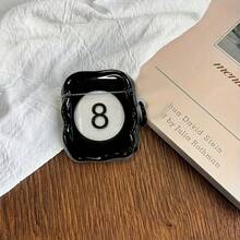 Billiards 1 Piece Of Protective Case For 1/2/3/4 Generations/Pro/Pro2/Pro3 Bluetooth Earphones, With A Digital Eight Pattern Bluetooth Earphone Case - Black - View 3