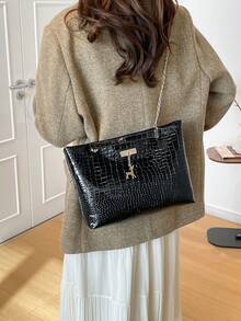 优雅、百搭、奢华高端风格，时尚复古主题女士斜挎包，2026新款，大容量包包 - 黑色 - 查看 12