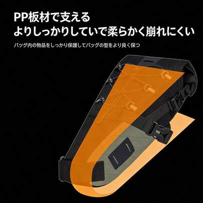 AIMECO バイクシートバッグ 5.8L 大容量 + 防水素材 拡張可能 + 三角固定デザイン ロードバイク・長距離ライド用ライディングアクセサリー