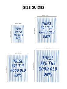 1件無框「This Is The Good Old Days」藍色條紋名言牆面藝術，清新藝術風格臥室裝飾，女孩房勵志海報，臥室辦公室教室裝飾，復古公寓裝飾，最佳禮物選擇 - 文字 - 查看 8