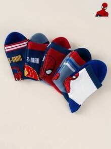 Marvel 5/10 Pack Kids' Socks, Boys' Spider-Man Knee-High Socks, Cartoon Comfortable And Breathable Short Socks, Perfect For Boys' Gifts, Suitable For School Wear - Brown - View 6