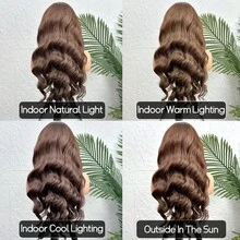 无胶水水波波头假发 4x4 5x5 高清预剪蕾丝前额闭合假发 易于佩戴 13x4 13x6 蕾丝前额假发 180% 密度 短波浪卷发 预先拔毛 预先漂白 耐热合成纤维 混纺人发 巧克力棕色 4# 8英寸-34英寸 预剪水波波头 4x4 5x5 蕾丝款 - 棕色 - 查看 9