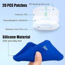 Dex Com G6 Receiver Case Silicone With 20PCS Transparent Patches - Dex Com G6 Sensor Shockproof Anti-Drop Protective Case By YOUSHARES - Blue Case_patch_20 - View 4