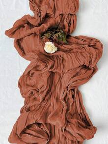 1 khăn trải bàn bằng vải chiffon (60/90*180/300cm), màu trơn, phong cách Bohemian, trang trí đám cưới, khăn trải bàn lãng mạn phù hợp cho đám cưới, tiệc sinh nhật. - Khăn trải bàn bằng vải màn - Xem 30