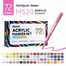 72/126 Color Marker Pen Gift Set By Langguo, 0.7mm Soft Tip, Precise Color High Capacity Ink, Double-Layer Transparent Crystal Body, Suitable For Glass, Ceramic, Plastic, Wood, Stone, Fabric, Paper, Excellent Color Coverage, Creative Gift, Back To School 2026 Art Supplies - Sets - View 15
