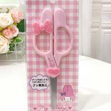 Sanrio 1/件 Hello Kitty Kuromi Cinnamon Roll 手持剪刀，可愛切割文具，學校辦公用品禮品，附塑膠蝴蝶結手柄與心形刀片，適用於紙板切割，婚禮、情人節、生日禮物、旅行配件、節日派對 - 卡通 - 查看 14