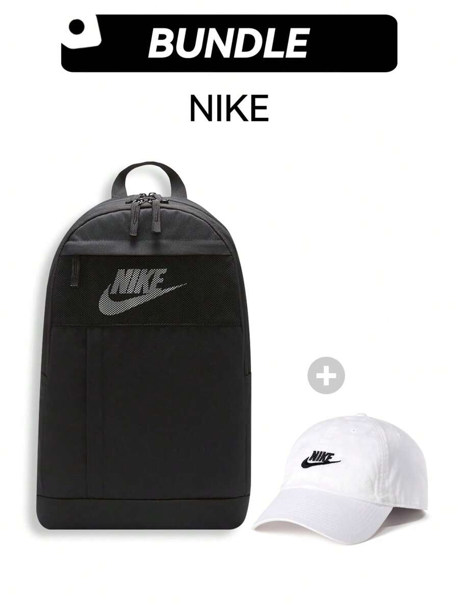 Unisex Baseball Cap & Backpack Casual Lightweight Breathable Storage School Commuting Daily For Unisex White - 白色-黑色 - 查看 1