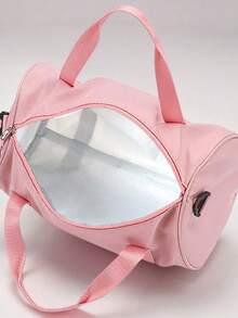 1 pieza Bolso de hombro con gráfico de mancuerna "Actitud de chica fitness" - Correa ajustable y asa superior, bolso de tela mini | 4 estilos y múltiples colores disponibles, bolso de gimnasio multifuncional pequeño adecuado para fitness, baile, transporte y actividades al aire libre - Multicolor - Ver 3