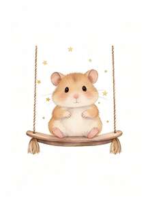 Cartoon Bear Swing Switch Sticker, Cute Cartoon Swing Leopard, Cute Cartoon Kitten, Rabbit, Leopard, Bedroom Hallway Living Room Home Switch Sticker, Decorative Wall Sticker, Self-Adhesive, Vinyl Material, Convenient And Practical - Multicolor - View 5