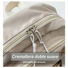 Mochila Linda para Adolescentes | Gran Capacidad, Estética de Lona, Mochila Escolar y de Viaje - Cuadrado - Ver 7