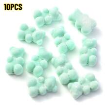 10颗可爱毛绒小熊软糖珠，12*18mm竖孔，趣味小熊亚克力珠子吊坠，适合女性珠宝制作，手链项链DIY派对耳环 - 小熊 - 查看 15