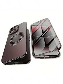 [Funda de teléfono magnética de alta protección contra miradas indiscretas] Pantalla de privacidad integrada | Funda protectora a prueba de golpes | Compatible con iPhone 17 Pro Max/17/16/15/14/13/12 y talla grande modelos | Diseño de profesional, ideal para regalos de vacaciones, regalos para novio y regalos de cumpleaños - Negro - Ver 2