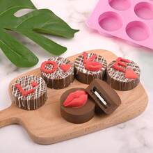 12-Cavity Round Silicone Mold, Suitable For Making Chocolate, Cookies, Candies, Mini Cakes And Muffins - Multicolor - View 3