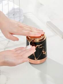 4pcs Marble Bathroom Liquid Soap Dispenser Bottles, Gold Soap Pump, Ceramic Kitchen Hand Wash Liquid Bottles With Marble Texture, Soap Liquid Dispenser Pump Bottles - Marble Version - View 9