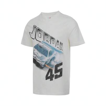 Jordan Men's AS M J BRAND CAR SS CREW Short Sleeve T-Shirt, Knitted Collarless Short Tee TIB7352-133