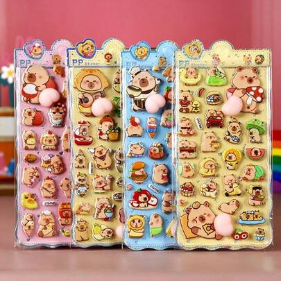 Stickers, Reward Stickers, Phone Case Decor, Crystal Funny Cartoon Stickers, Squeeze Toys