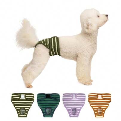 1 pieza Pañal reutilizable para perras hembra, pañal de alta absorción y a prueba de fugas para perros medianos/pequeños en celo, incontinencia, excitación urinaria